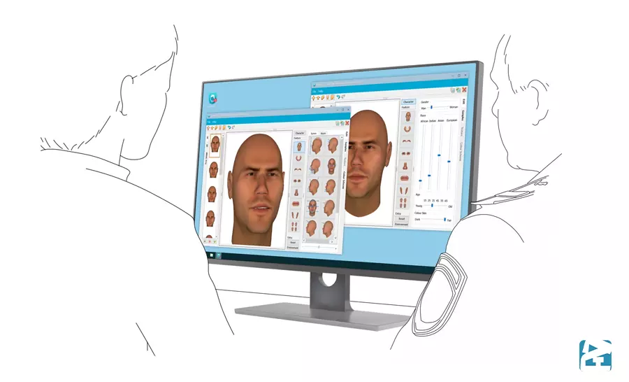 نرم افزار چهره نگاری klim 3d